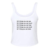 Bxoxo Y2K Sexy Slim Women's Suspender American Retro Streetwear Hot Girls Crop Tops Hip Hop Rock Goth Casual Fashion Punk Letter Print